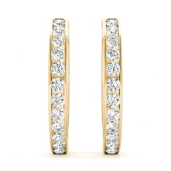 Round Cut Standard Hoop earrings For Her/Women