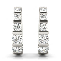 Round Cut Standard Hoop earrings For Her/Women