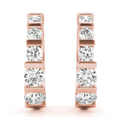 Round Cut Standard Hoop earrings For Her/Women