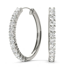 Round Cut Hoop Earrings_FOR_Women
