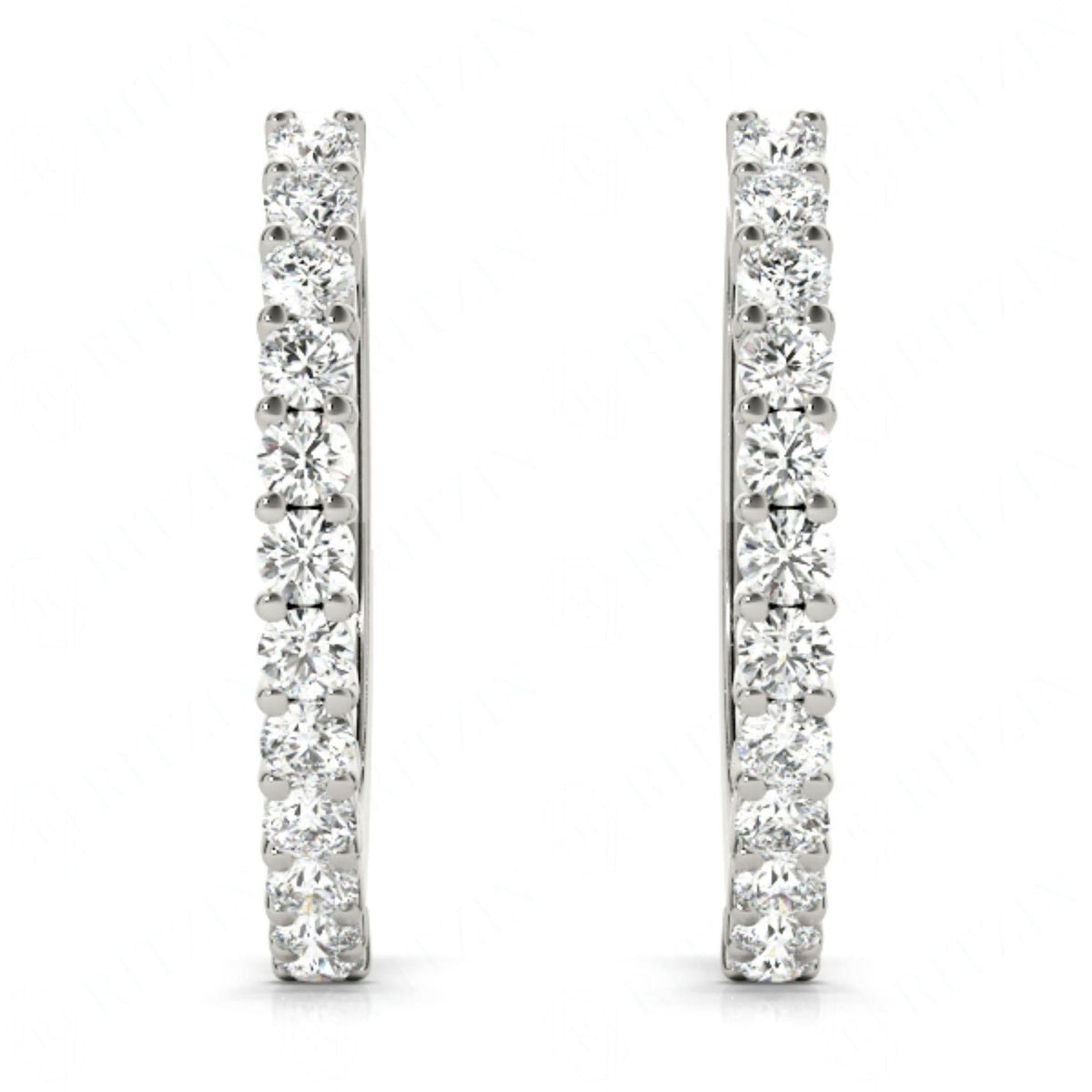 Round Cut Hoop Earrings_FOR_Women