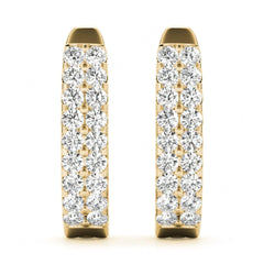 1.60MM Round Cut Hoop Earrings For Women