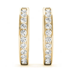 Round Cut Huggie Hoop Earrings For Her/Women