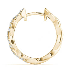 1.50 MM Round Cut Twisted  Style Clip On Earrings For Women