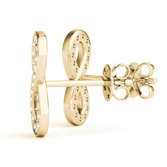 2.00 MM Round Cut Twisted Style Stud Earrings For Her