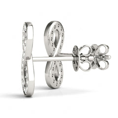 2.00 MM Round Cut Twisted Style Stud Earrings For Her