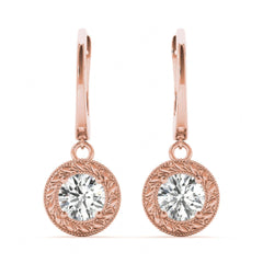 6.50MM Round Cut Dangle Hoop Earrings For Her/Women