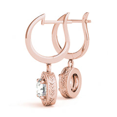 6.50MM Round Cut Dangle Hoop Earrings For Her/Women