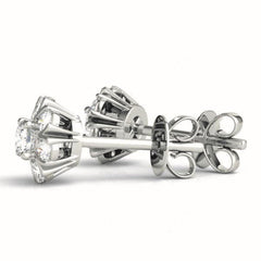 6.00MM Round Cut Floral Style Stud Earrings For Women