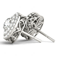 5.00MM Round Cut Double Halo Stud Earrings For Her/Women