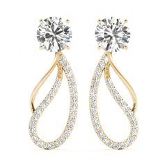 Round Cut Drop Dangle Earrings For Her Unique Style
