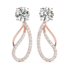 Round Cut Drop Dangle Earrings For Her Unique Style