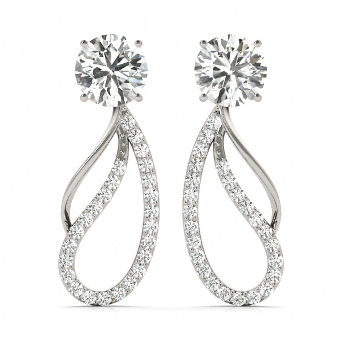 Round Cut Drop Dangle Earrings For Her Unique Style