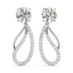 Round Cut Drop Dangle Earrings For Her Unique Style