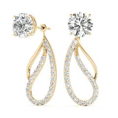 Round Cut Drop Dangle Earrings For Her Unique Style