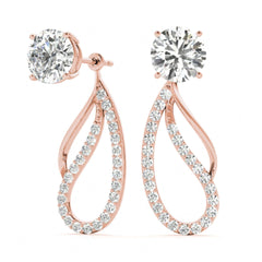 Round Cut Drop Dangle Earrings For Her Unique Style