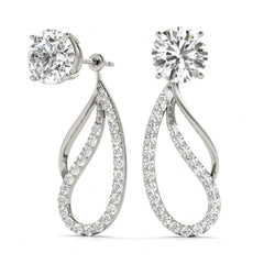 Round Cut Drop Dangle Earrings For Her Unique Style