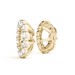 2.00mm Round Cut Floral Style Stud Earrings For Women/Her