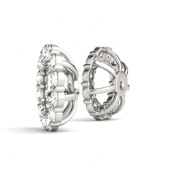 2.00mm Round Cut Floral Style Stud Earrings For Women/Her