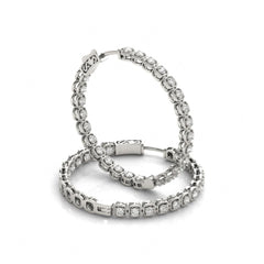 2.50MM_Round Cut Hoop Earring For Her