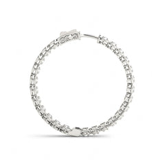 2.50MM_Round Cut Hoop Earring For Her