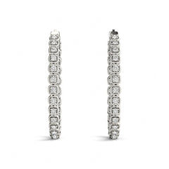 2.50MM_Round Cut Hoop Earring For Her