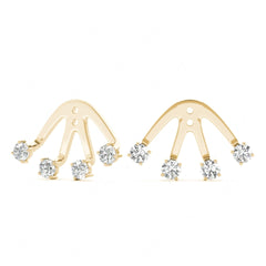 2.00mm Round Cut Unique Style Stud Earrings For Her
