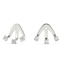 2.50mm Round Cut Unique Style Stud Earrings For Women/Her