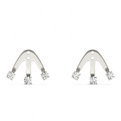 2.50mm Round Cut Unique Style Stud Earrings For Women/Her