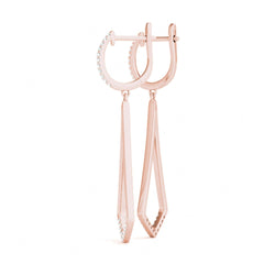 1.10MM Round Cut Hoop Dangle Earrings For Women/Her