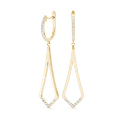 1.10MM Round Cut Hoop Dangle Earrings For Women/Her