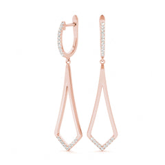1.10MM Round Cut Hoop Dangle Earrings For Women/Her
