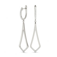 1.10MM Round Cut Hoop Dangle Earrings For Women/Her
