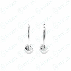 3.00 MM Round Cut Diamond Drop Earrings For Her