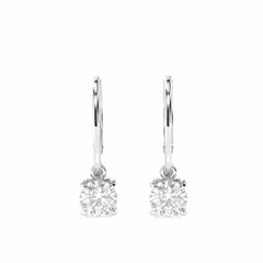 2.00 TCW Round Brilliant Cut Drop Dangle 10K Lab Grown Diamond Earrings for Women