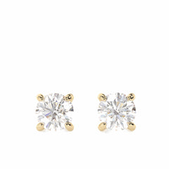 1.00 TCW Round Brilliant Cut Stud 10K Lab Grown Diamond Earrings for Women