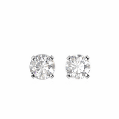 1.30 TCW Round Brilliant Cut Solitaire 10K Lab Grown Diamond Earrings for Women