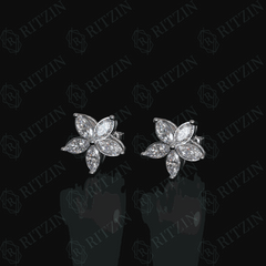 0.15 TCW Marquise Cut Stud 10K Lab Grown Diamond Earrings for Women