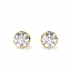 2.15 TCW Round Brilliant Cut Stud 10K Lab Grown Diamond Earrings for Women