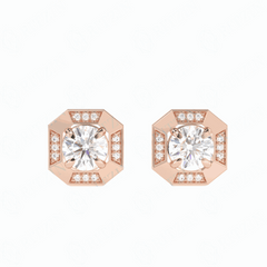 1.80 TCW Round Brilliant Cut Stud 10K Lab Grown Diamond Earrings for Women