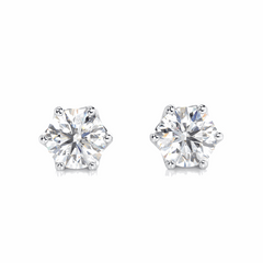 2.00 TCW Round Brilliant Cut Stud 10K Lab Grown Diamond Earrings for Women