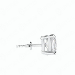 0.60 TCW Princess Cut Stud 10K Lab Grown Diamond Earrings for Women