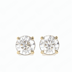 4.00 TCW Round Brilliant Cut Stud 10K Lab Grown Diamond Earrings for Women