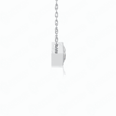 1.00 CT Princess Cut Charm 10K Lab Grown Diamond Pendant for Women