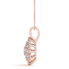3.00MM Round Cut Cluster Style Charm Pendant For _Women_
