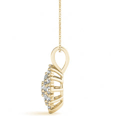 3.00MM Round Cut Cluster Style Charm Pendant For _Women_