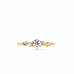 Round Brilliant Cut Cluster 18K Lab Grown Diamond Ring for Women