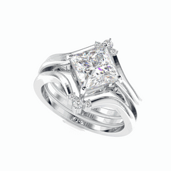 1.50 TCW Triangle Cut Solitaire White Gold Lab Grown Diamond Ring for Women