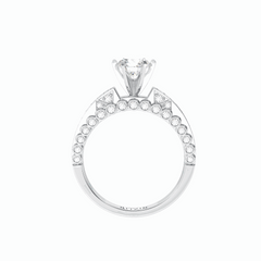 1.50 TCW Round Brilliant Cut Solitaire With Accents 18K Lab Grown Diamond Ring for Women