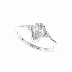 1.50 TCW Triangle Cut Solitaire White Gold Lab Grown Diamond Ring for Women